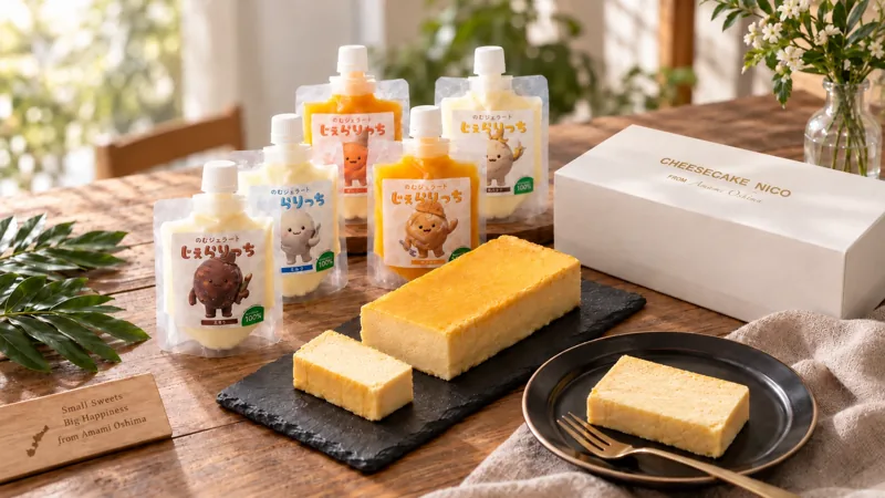 じぇらりっちのジェラートとCHEESECAKE NICOのチーズケーキ・パッケージ